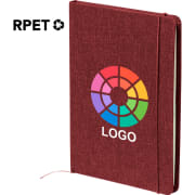 Bloc notas publicitario RPET con marcapáginas 14,5 x 21 cm