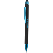 Bolígrafo puntero aluminio reciclado acabado goma de carga jumbo tinta azul