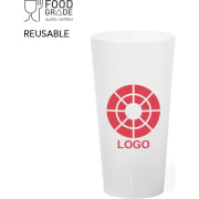 Vaso fiesta plastico rígido resistente personalizado (400 ml)