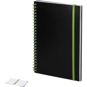 Libreta bicolor personalizada con anillas y goma elástica a juego 14,8 x 21