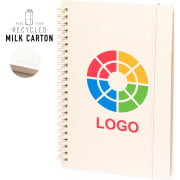 Libreta A5 personalizada de cartones de leche reciclados 15 x 21 cm
