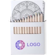 Set de lápices y láminas para colorear 