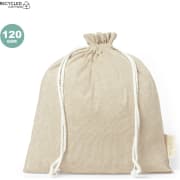 Bolsa personalizada de resistente algodón reciclado grs 120g/m2 25 x 30