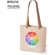 Bolsa personalizada de fieltro RPET 360 g/m² y polipiel