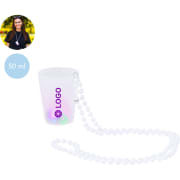 Vaso chupito de plástico personalizado con luces LED multicolor (50 ml)