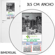Calendario de pared 2026 bimensual (carátula papel - ancho: 31,5 cm)