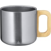 Taza acero inox reciclado de doble pared personalizada a 1 cara (400 ml)