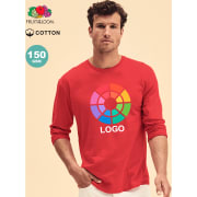 Camiseta manga larga personalizada algodón Iconic Long Sleeve T Fruit Of The Loom 150