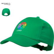 Gorra personalizada 5 paneles en algodón reciclado con cierre de hebilla