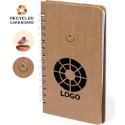 Libreta personalizada de cartón reciclado con semillas silvestres 14.3 x 21 cm