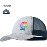 Gorra bicolor personalizada  6 paneles de poliéster y rejilla