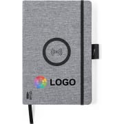 Bloc de notas ecológico personalizado con carga inalámbrica 14,5 x 21,5 cm