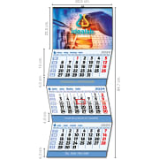 Calendario de pared 2026 trimestral faldilla nacional