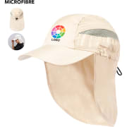Gorra deportiva personalizada microfibra con paneles de redecilla