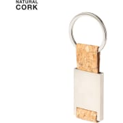 Llavero personalizado de corcho y metal satinado eco-friendly