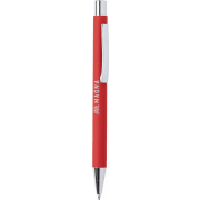 Bolígrafo aluminio con tacto goma mate bicolor marcaje láser