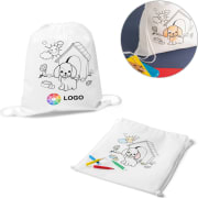 Mochila infantil personalizada con rotuladores para colorear 30x35 cm