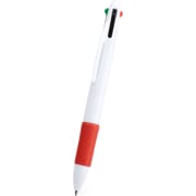 Bolígrafo con tinta de 4 colores empuñadura suave a color