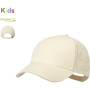 Gorra niño 6 paneles algodón orgánico y cierre hebilla