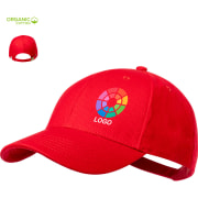 Gorra personalizada  6 paneles en algodón orgánico y cierre de hebilla