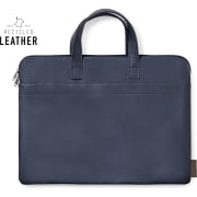 Portadocumentos de cuero reciclado interior acolchado y asas reforzadas