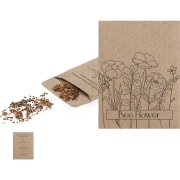 Sobre kraft con semillas flores silvestres