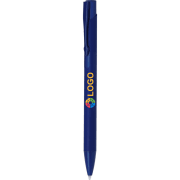 Bolígrafo personalizado cuerpo y clip aluminio con tacto goma y carga jumbo