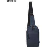 Bandolera personalizada de RPET 600D con bolsillo frontal y cinta ajustable