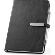 Agenda día página 2027 magnética de símil piel con boli 14.8 x 21cm