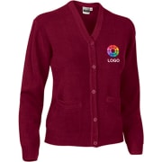Chaqueta fina de punto y cuello pico de mujer cardigan Valento