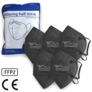Mascarillas FFP2 negras homologadas CE en packs de 5 (mínimo 1000)