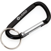 Llavero de aluminio forma de mosqueton ideal para grabar