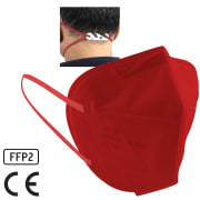 Mascarillas FFP2 homologadas rojas CE baratas con salvaorejas
