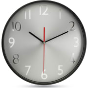 Reloj pared esfera plateada