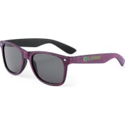 Gafas sol con montura de aspecto a madera envejecida