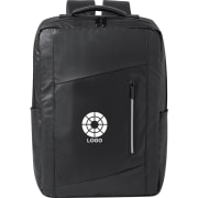 Mochila polipiel para portátil 15' con bolsillo frontal con banda reflectante