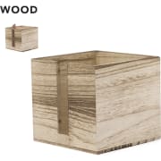 Servilletero publicitario de madera natural diseño industrial