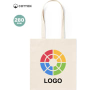 Bolsa de tela personalizada de algodón resistente 280g/m2