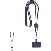Lanyard de poliéster para smartphone con mosquetón metálico