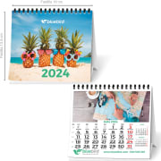 Calendario de mesa 2026 personalizado con espiral 16 x 14 cm