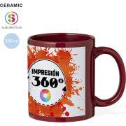 Taza de cerámica colores sublimación a todo color en 360º (350 ml)