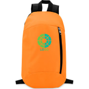 Mochila con bolsillo delantero y cremallera lateral