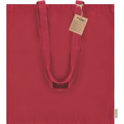 Bolsa de tela algodón reciclado asas largas reforzadas 140 g/m² 