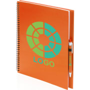 Libreta personalizada ecológica de cartón reciclado y boli 23,7x29 cm