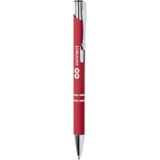 Bolígrafo personalizado de aluminio bicolor con tacto goma