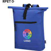 Mochila poliéster 600D RPET bolsillo acolchado portátil 15' cierre de hebilla