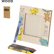 Portafotos personalizado de madera con ceras para fotos 7,5x7,5 cm