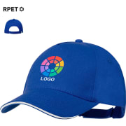 Gorra personalizada en 5 paneles poliéster RPET con cierre de velcro