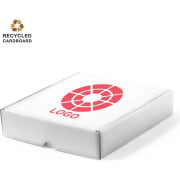 Caja de presentación personalizada cartón reciclado blanco 21x5x25