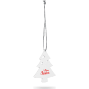 Adorno de navidad con forma de árbol de madera
